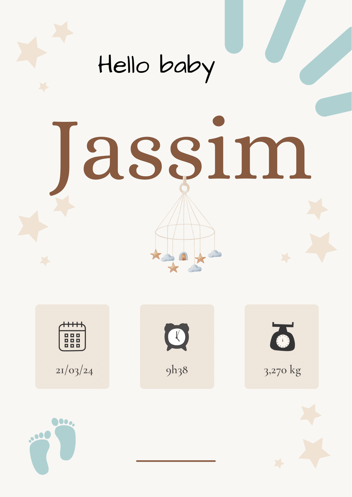 Affiche naissance - Jessim